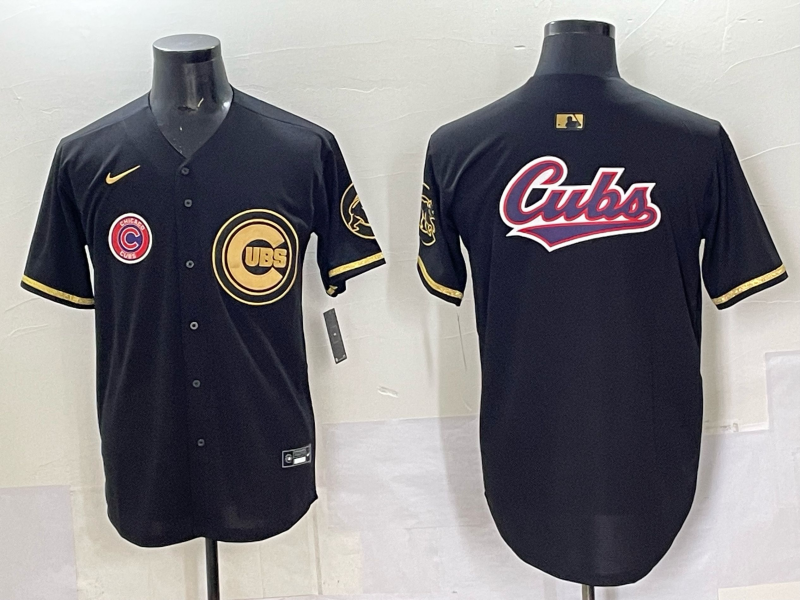 Men Chicago Cubs blank black Nike MLB 2025 Jersey 054->chicago cubs->MLB Jersey
